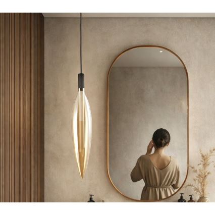 Hängeleuchte an Seil NORDIC 1xG9/5W/230V schwarz/rauchbeige
