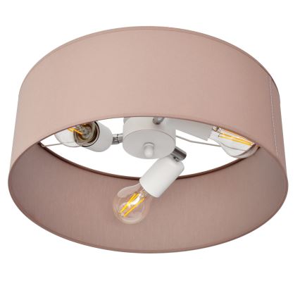 Hängeleuchte an Stange ALBA 3xE27/15W/230V rosa
