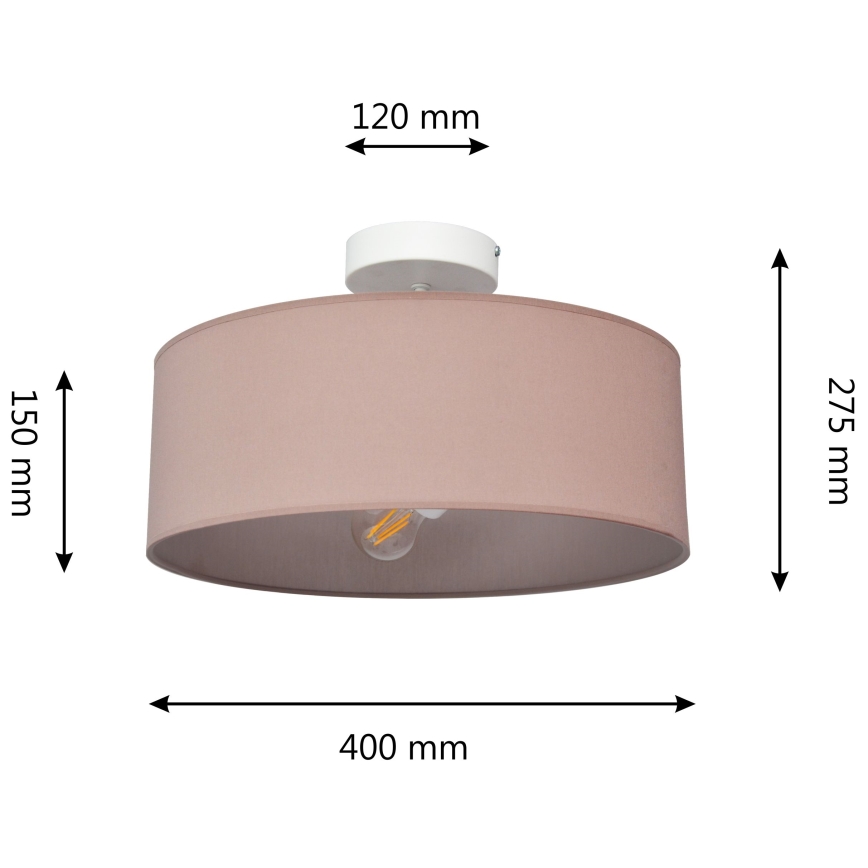 Hängeleuchte an Stange ALBA 3xE27/15W/230V rosa