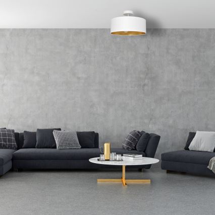 Hängeleuchte an Stange ALBA 3xE27/15W/230V weiß/golden