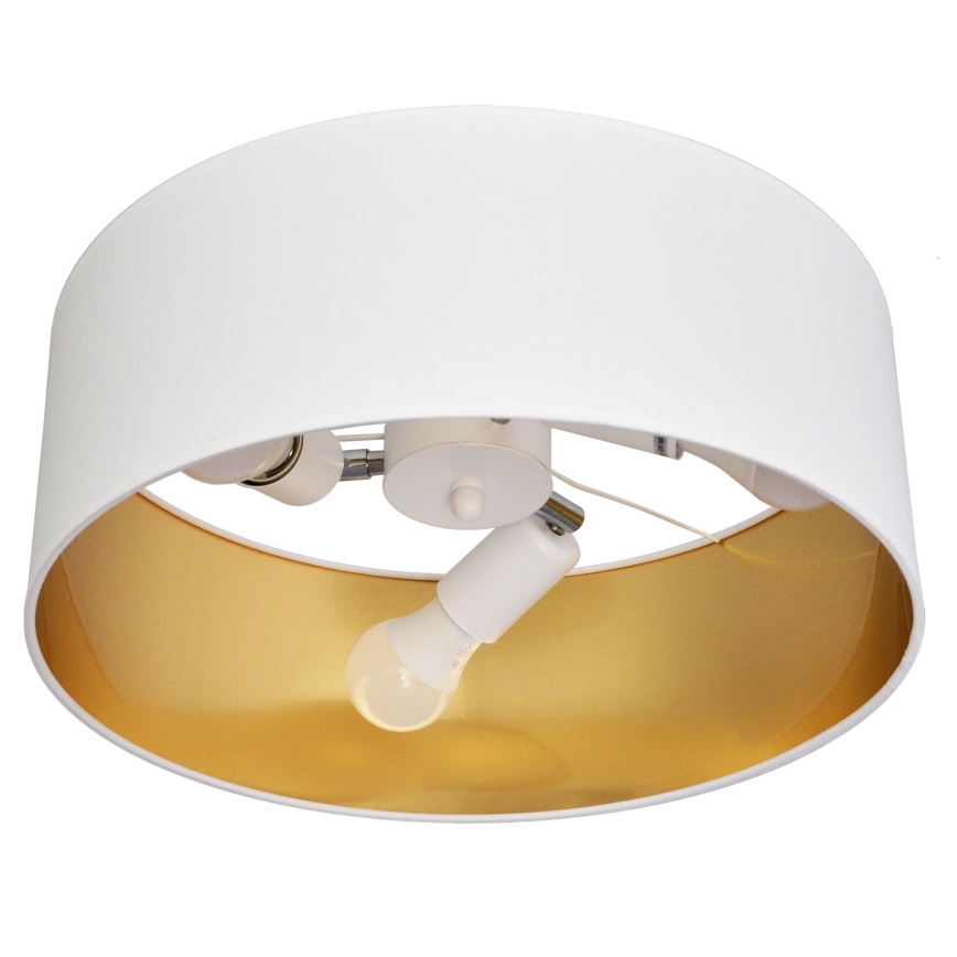 Hängeleuchte an Stange ALBA 3xE27/15W/230V weiß/golden