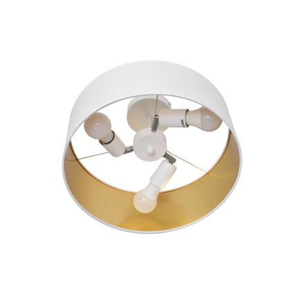 Hängeleuchte an Stange ALBA 3xE27/15W/230V weiß/golden