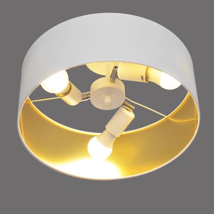 Hängeleuchte an Stange ALBA 3xE27/15W/230V weiß/golden