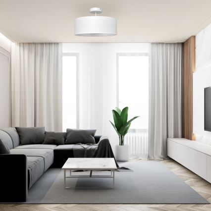Hängeleuchte an Stange ALBA 3xE27/15W/230V weiß