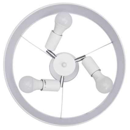 Hängeleuchte an Stange ALBA 3xE27/15W/230V weiß