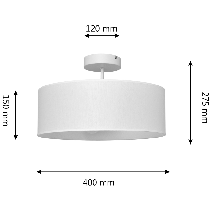 Hängeleuchte an Stange ALBA 3xE27/15W/230V weiß