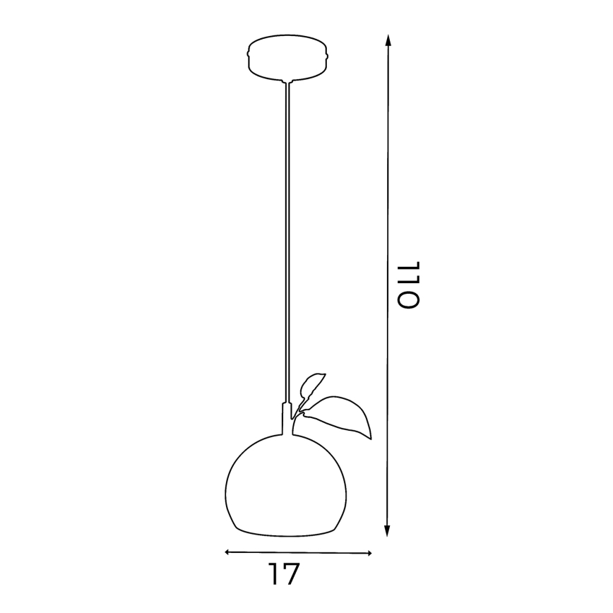 Hängeleuchte APPLE 1xE27/15W/230V gelb