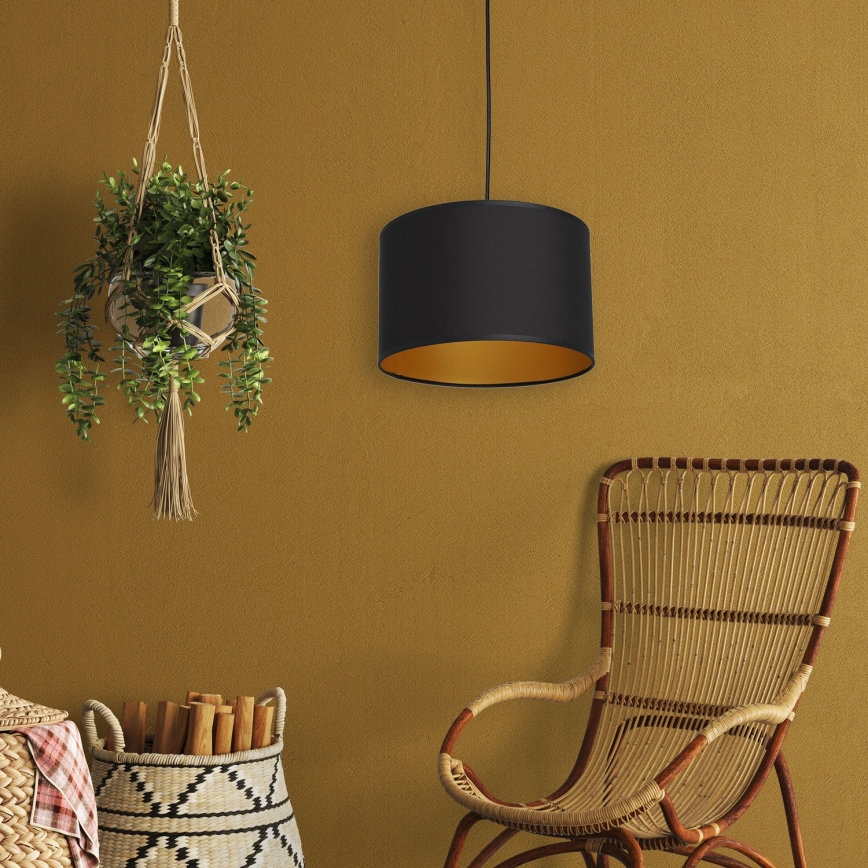Hängeleuchte ARDEN 1xE27/60W/230V d. 25 cm schwarz/gold