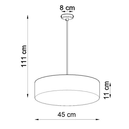 Hängeleuchte ARENA 45 3xE27/60W/230V weiß