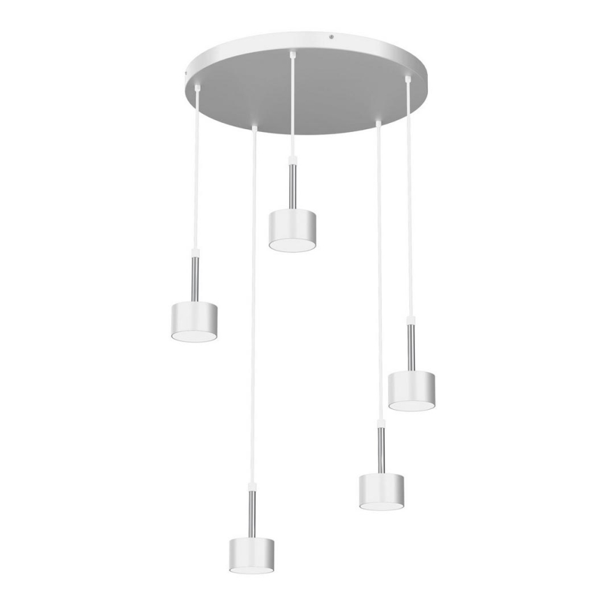 Hängeleuchte ARENA 5xGX53/11W/230V weiß/glänzendes Chrom