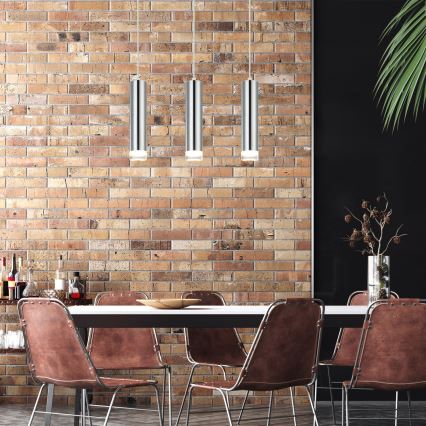 Hängeleuchte ARMIN 3xGU10/10W/230V glänzendes Chrom