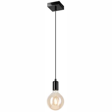 Hängeleuchte ASTRID 1xE27/60W/230V glänzend schwarz