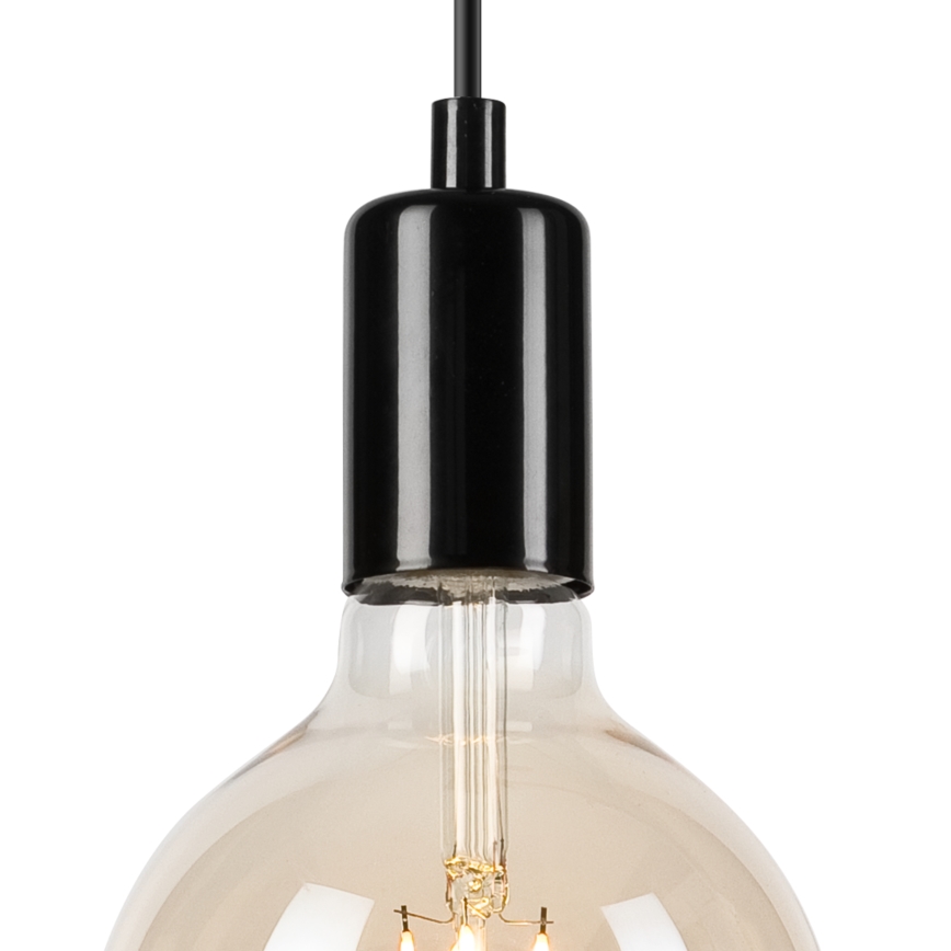 Hängeleuchte ASTRID 1xE27/60W/230V glänzend schwarz
