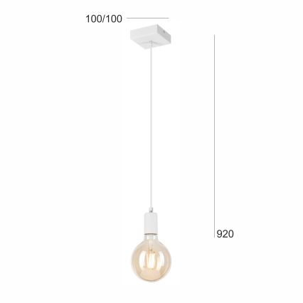 Hängeleuchte ASTRID 1xE27/60W/230V weiß