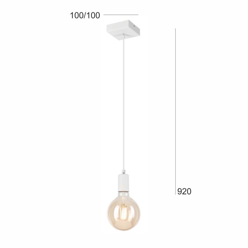 Hängeleuchte ASTRID 1xE27/60W/230V weiß