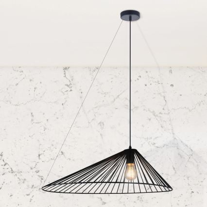 Hängeleuchte AURORA 1xE27/20W/230V d 60 cm schwarz