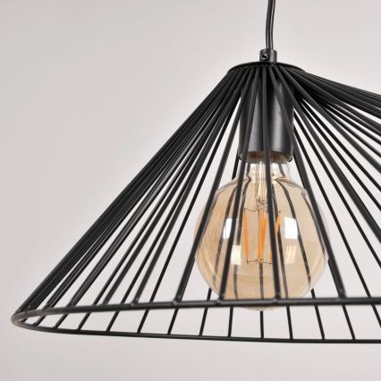 Hängeleuchte AURORA 1xE27/20W/230V d 60 cm schwarz