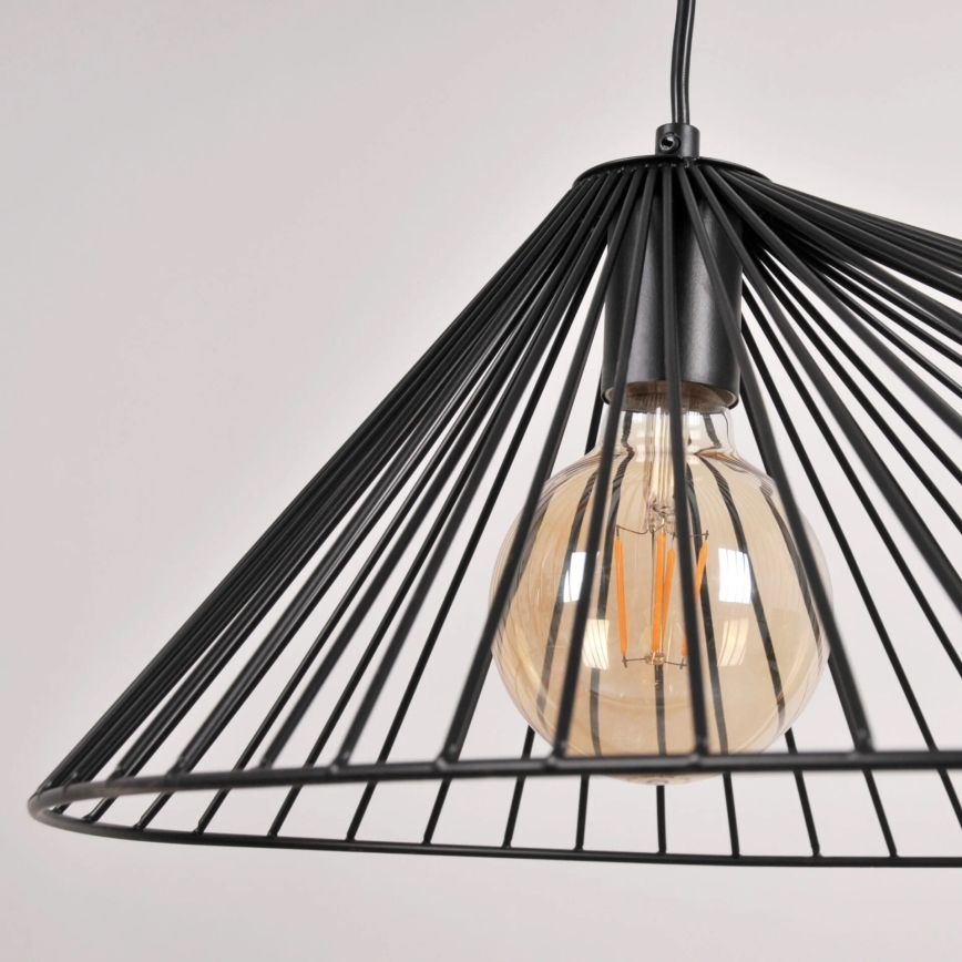 Hängeleuchte AURORA 1xE27/20W/230V d 60 cm schwarz