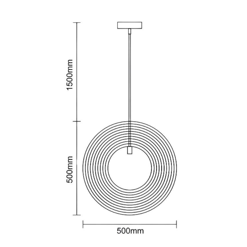 Hängeleuchte aus Holz an Kabel 1xE27/60W/230V Ø 50 cm Massiv/Furnier/Gummibaumholz