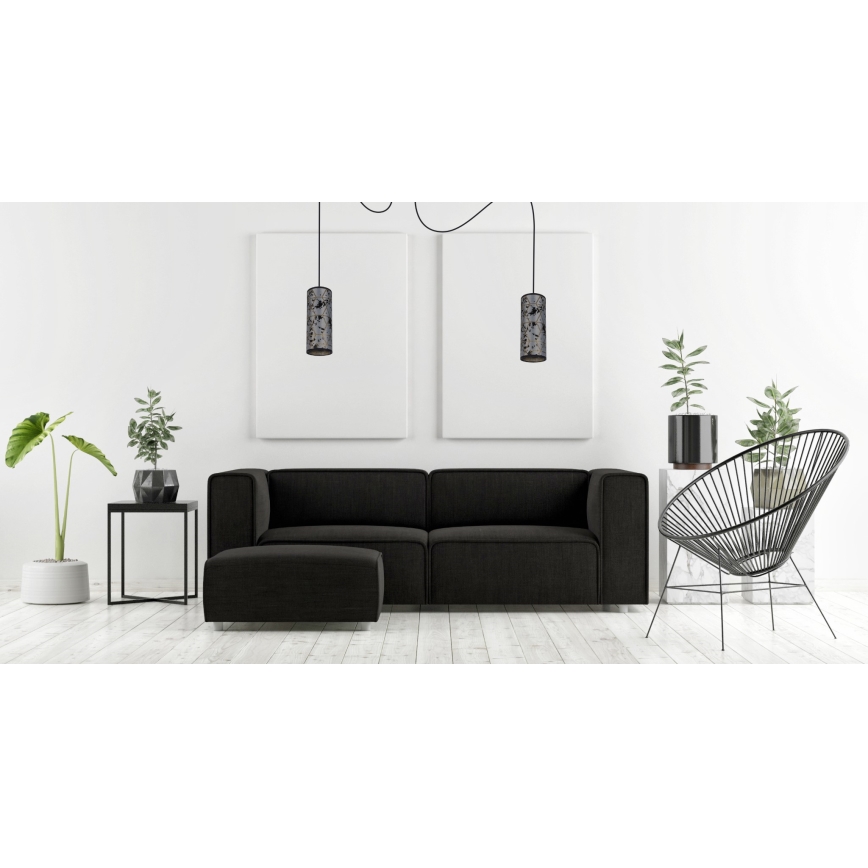 Hängeleuchte AVALO 2xE27/60W/230V Spinne grau/schwarz
