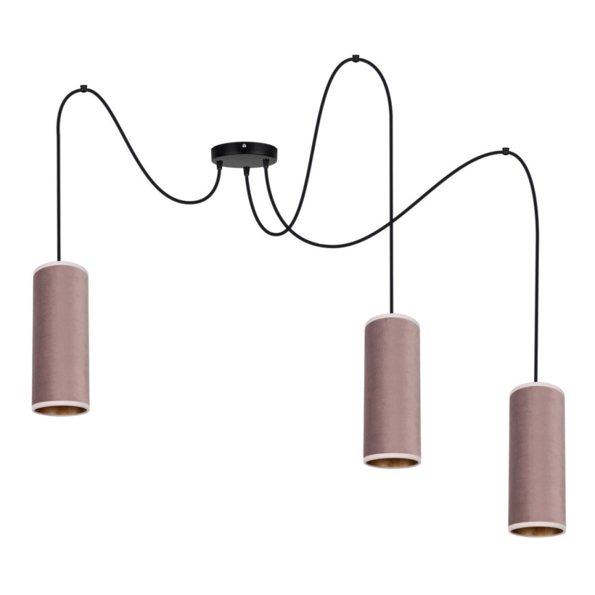 Hängeleuchte AVALO 3xE27/60W/230V Spinne rosa/kupfern