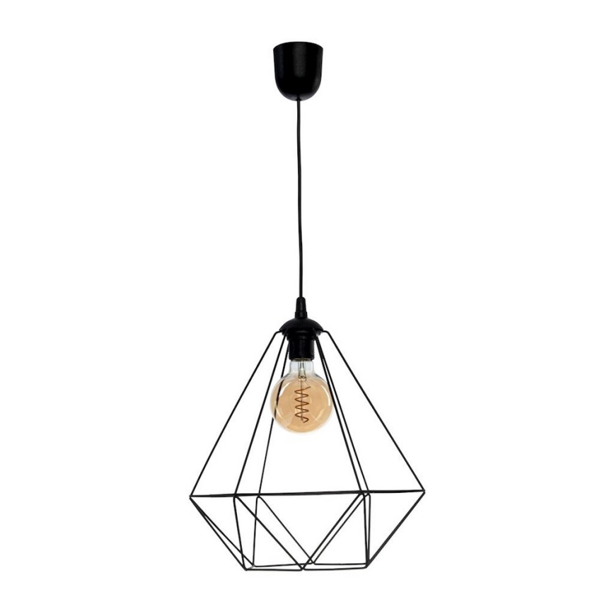 Hängeleuchte BASKET 1xE27/60W/230V schwarz