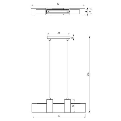 Hängeleuchte BELEN 3xGU10/8W/230V