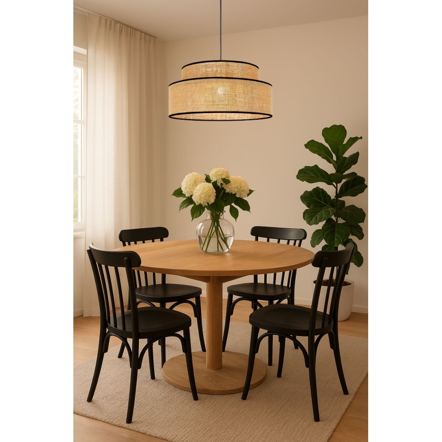 Hängeleuchte BOHO 1xE27/60W/230V d 40 cm beige