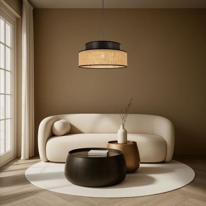 Hängeleuchte BOHO 1xE27/60W/230V d 40 cm braun/beige