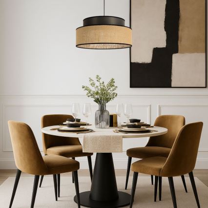 Hängeleuchte BOHO 1xE27/60W/230V d 40 cm braun/beige