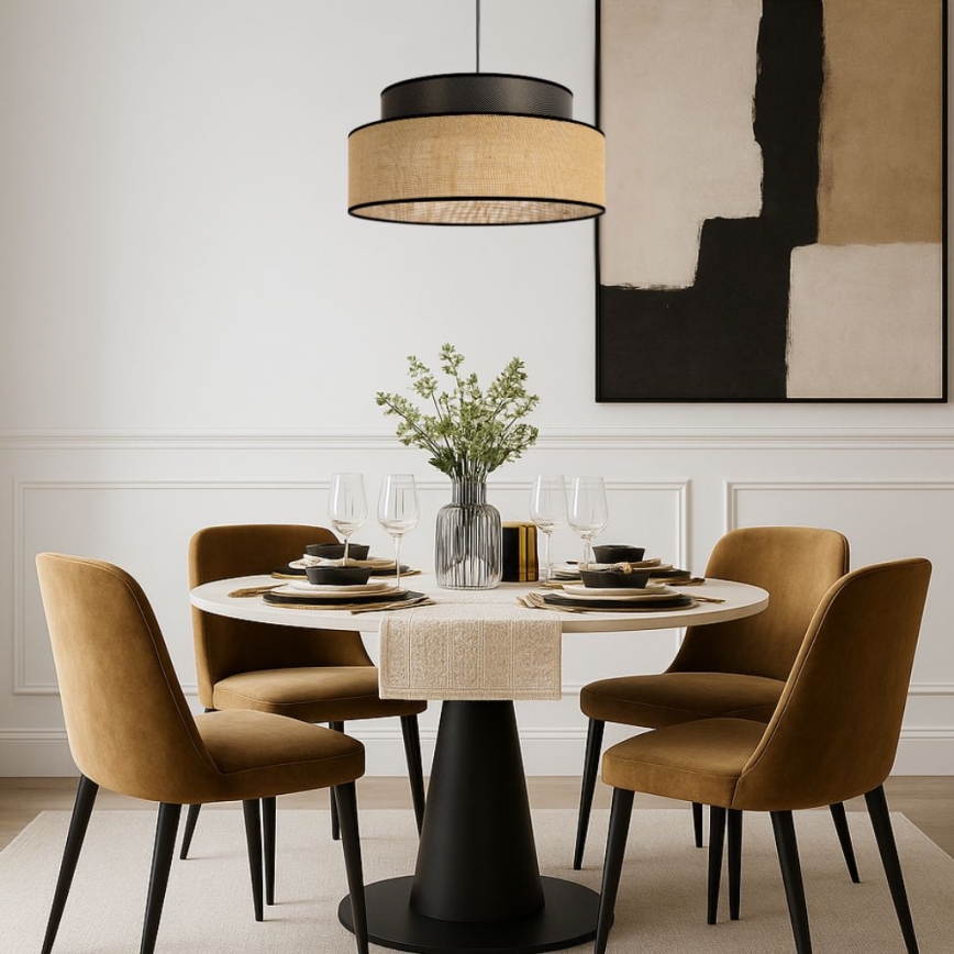 Hängeleuchte BOHO 1xE27/60W/230V d 40 cm braun/beige