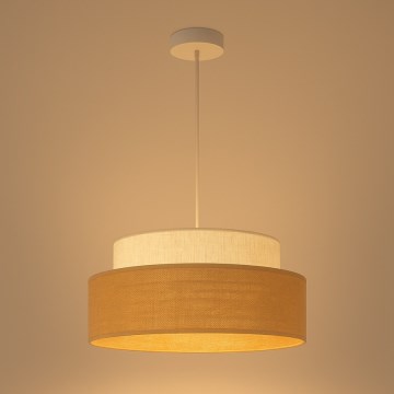 Hängeleuchte BOHO 1xE27/60W/230V d 40 cm cremefarben/beige