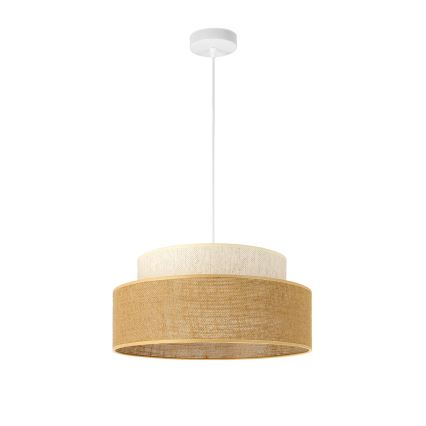 Hängeleuchte BOHO 1xE27/60W/230V d 40 cm cremefarben/beige