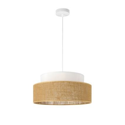 Hängeleuchte BOHO 1xE27/60W/230V d 40 cm weiß/beige