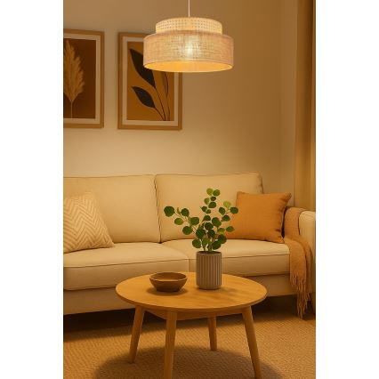 Hängeleuchte BOHO 1xE27/60W/230V Rattan