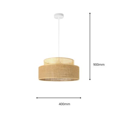 Hängeleuchte BOHO 1xE27/60W/230V Rattan