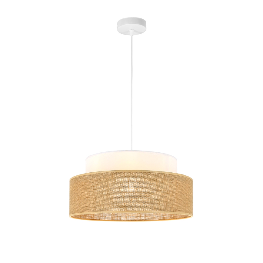 Hängeleuchte BOHO 1xE27/60W/230V weiß/beige