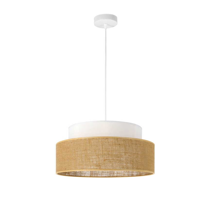 Hängeleuchte BOHO 1xE27/60W/230V weiß/beige