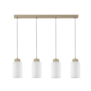 Hängeleuchte BOSCO 4xE27/60W/230V Birke