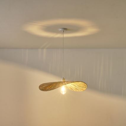 Hängeleuchte CALYPSO 1xE27/15W/230V d 55 cm Bambus