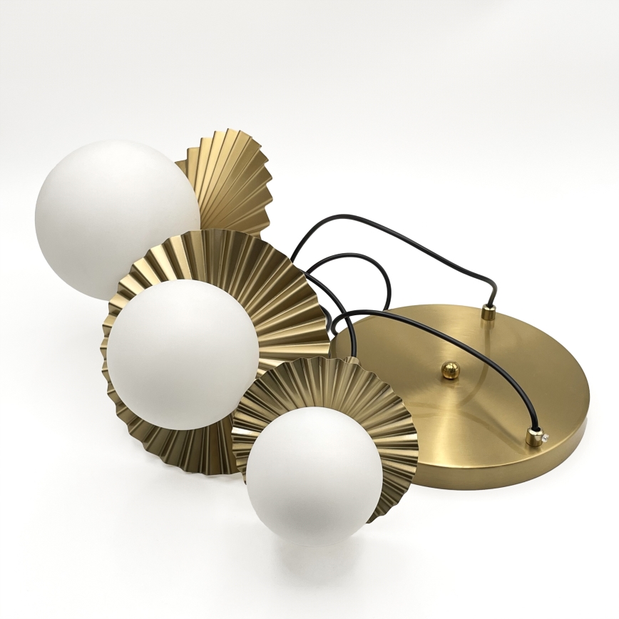 Hängeleuchte CHITA mit Kabelaufhängung, 3xG9/5W/230V, gold