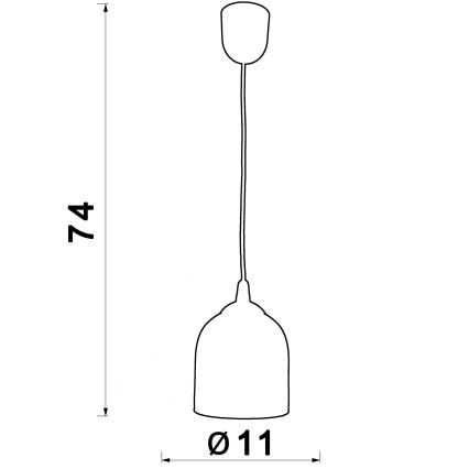 Hängeleuchte CHRIS 1xE27/60W/230V d 11 cm grün