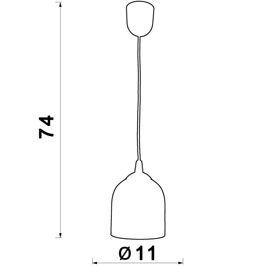 Hängeleuchte CHRIS 1xE27/60W/230V d 11 cm grün