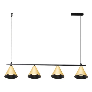 Hängeleuchte CONE 4xGU10/10W/230V golden/schwarz