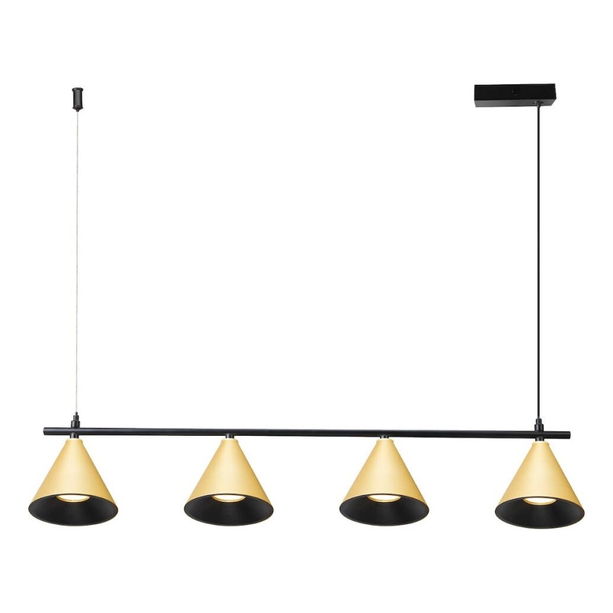 Hängeleuchte CONE 4xGU10/10W/230V golden/schwarz