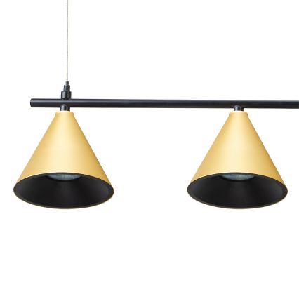 Hängeleuchte CONE 4xGU10/10W/230V golden/schwarz