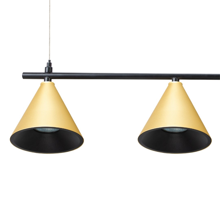 Hängeleuchte CONE 4xGU10/10W/230V golden/schwarz