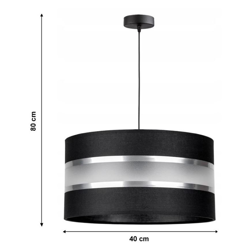 Hängeleuchte CORAL 1xE27/60W/230V schwarz