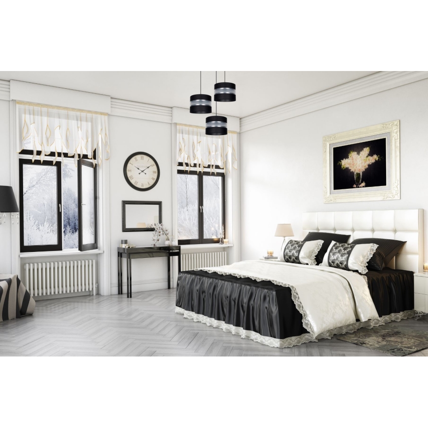 Hängeleuchte CORAL 3xE27/60W/230V schwarz/matt Chrom d 45 cm