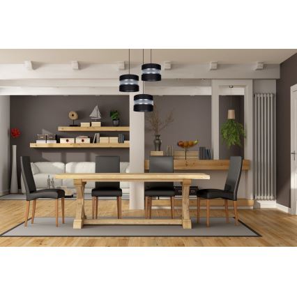 Hängeleuchte CORAL 3xE27/60W/230V schwarz/matt Chrom d 45 cm